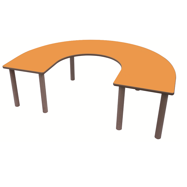 Mesa en U 150x100 cm T3 alt. 59 cm