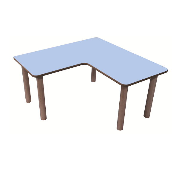Mesa en L 90x90 cm T1 alt. 46 cm
