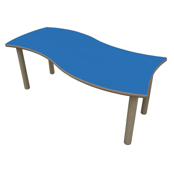 Mesa rect. onda 120x60 cm T2. 53 cm