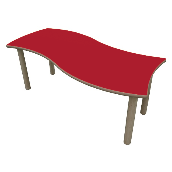 Mesa rect. onda 120x60 cm T3. 59 cm