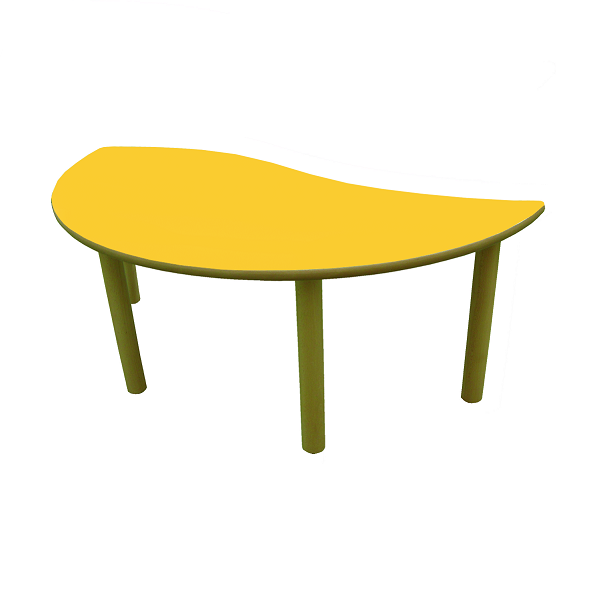 Mesa semiredonda onda 120x60 cm T1. 46 cm