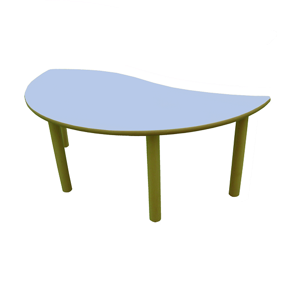Mesa semiredonda onda 120x60 cm T2. 53 cm
