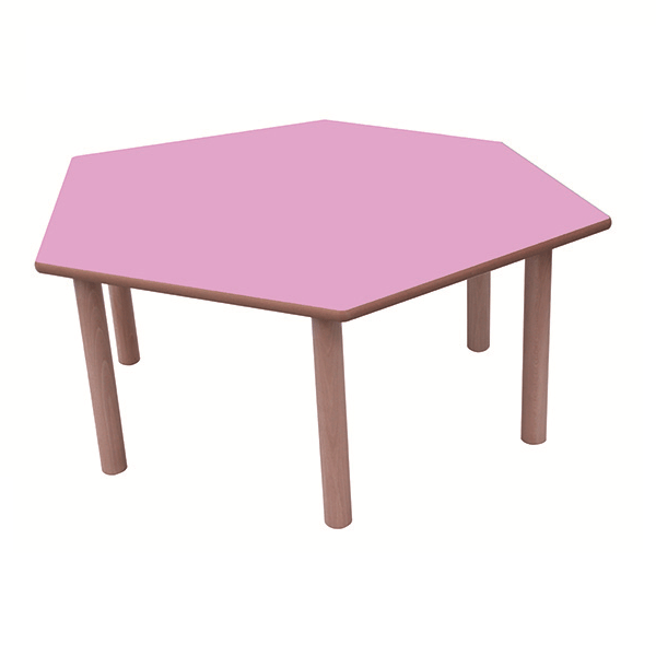 Mesa hexagonal 110x55 cm T0. 40 cm