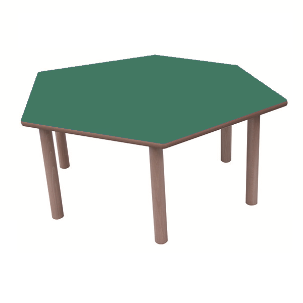 Mesa hexagonal 110x55 cm T3. 59 cm