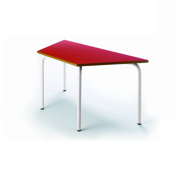 Mesa trapezoidal 205 - 110x3 L55 cm pata blanca alt.5 4