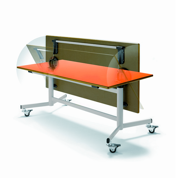 Mesa abatible alt. 60 cm pata gris