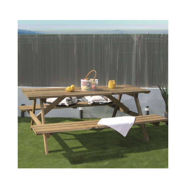 Mesa de picnic premium 72x180x160 cm