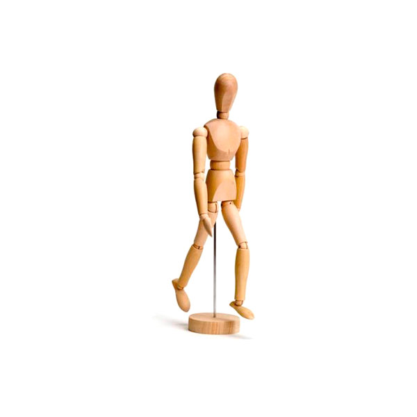 Maniquí articulado madera 20 cm