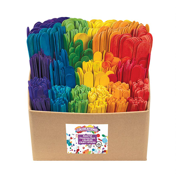 Palillos variados colores surt. 1200 u.