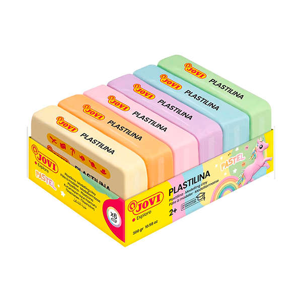 Plastilina Jovi colores pasteles 50 . Caja 6 u.