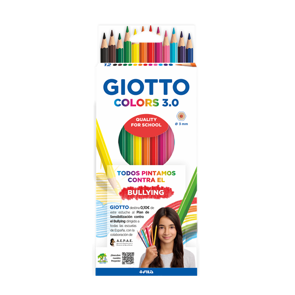 Lápiz Colors Giotto 3.0 Estuche 12 u.