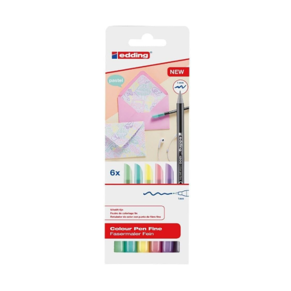 Rotulador Edding 1200 Pastel estuche 6 u.