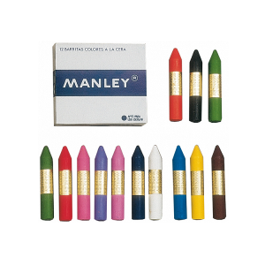 Manley Ceras 15 Unidades, Ceras de Colores Profesionales, Estuche de Ceras  Blandas de Trazo Suave, Pueden Mezclarse los Colores