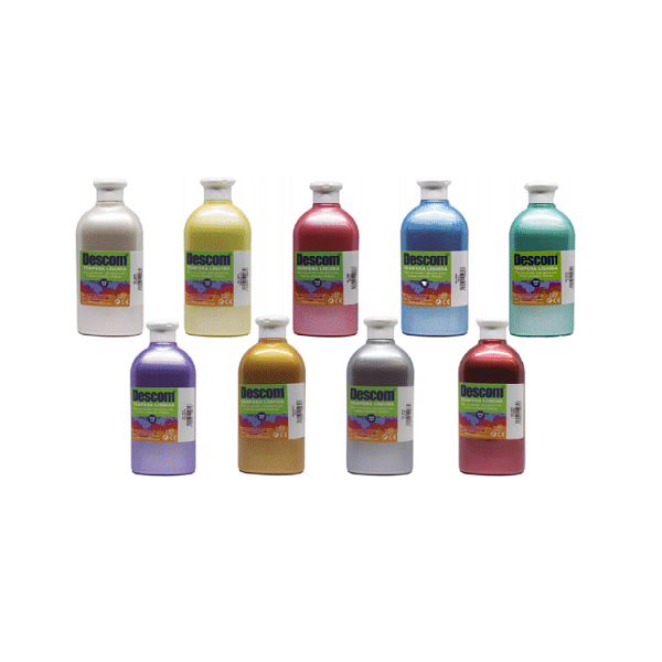 Témpera metalizada Descom 500 ml