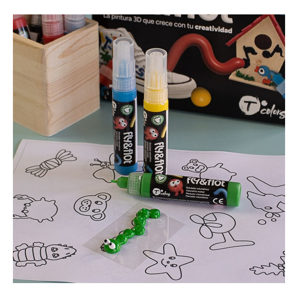 Pintura 3D Fly&Flot set 6 colores 25 ml