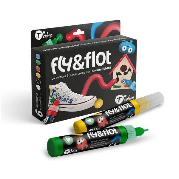 Pintura 3D Fly&Flot set 6 colores 25 ml