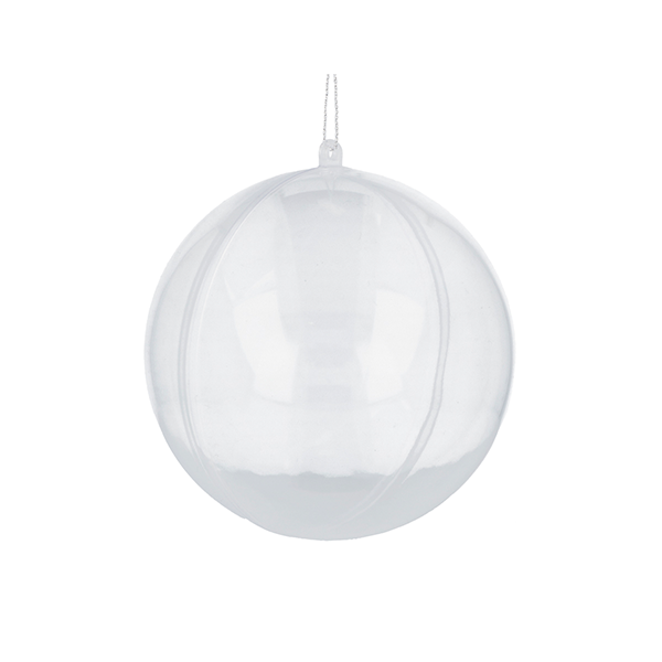 Bola plástico transp. para colgar Ø6 cm