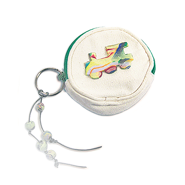 Monedero algodón redondo 8,5 x Ø3 cm