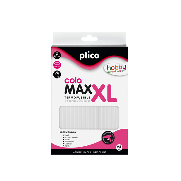 Cola Max-XL. Ø11,5 x195 mm Blister 24 barritas