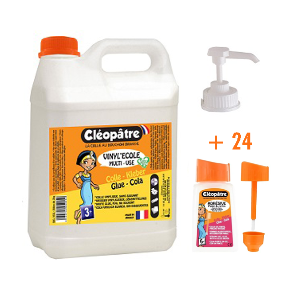 Kit cola VinylÂ'École 5 Kg.+ 24 botes y dosificador