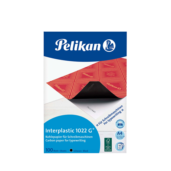 Papel calco A4 Pelikan Negro. Caja 100 h.