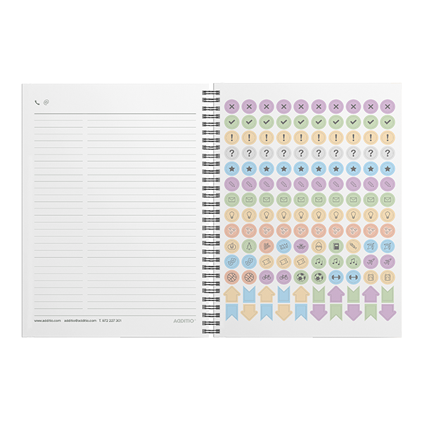 Agenda Universal semana vista Additio 16,5x21,5 cm