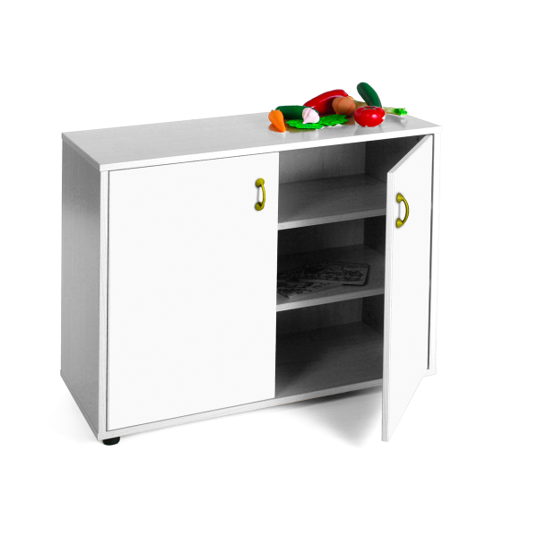 Armario bajo 3 estantes con puertas