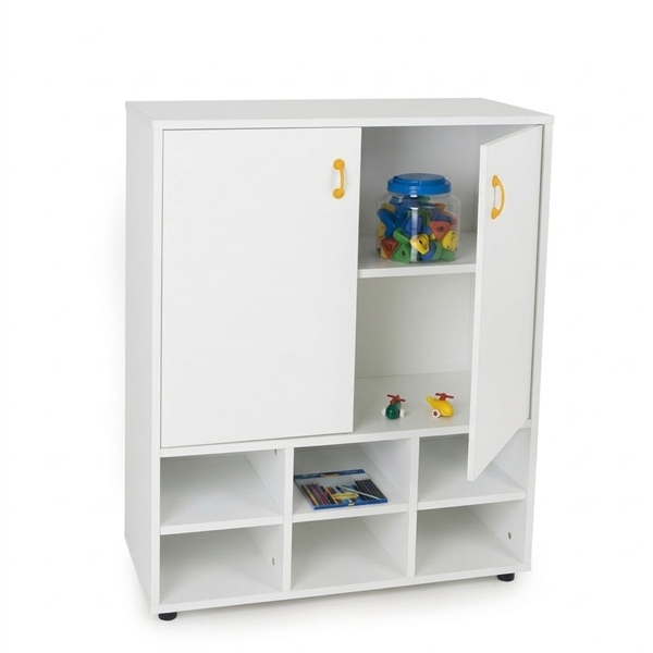 Mueble intermedio casillero y armario con puertas
