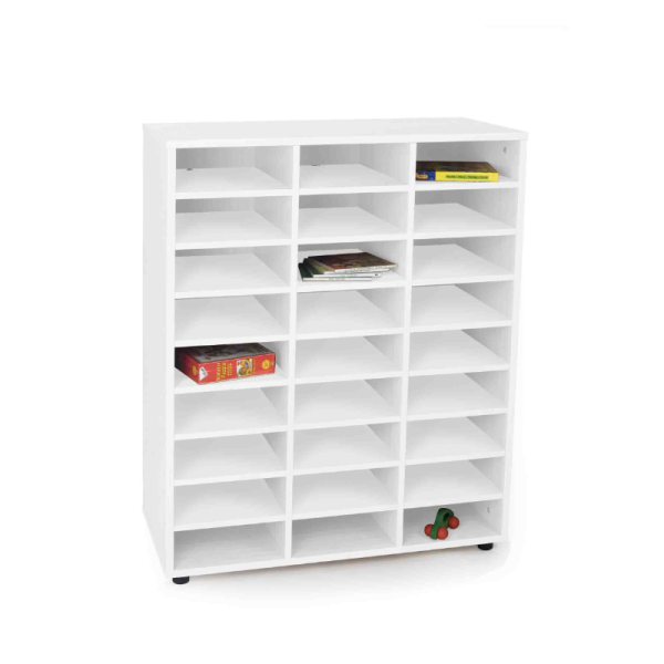 Mueble intermedio con 27 casillas