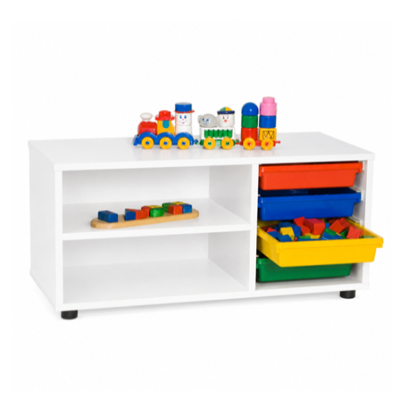 Mueble superbajo 2 estantes  y cubeteras