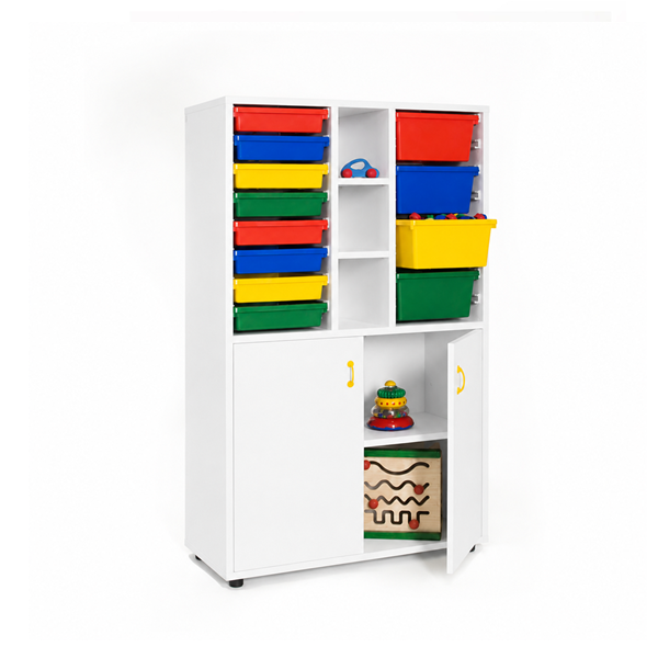Mueble medio armario y cubetero con puertas