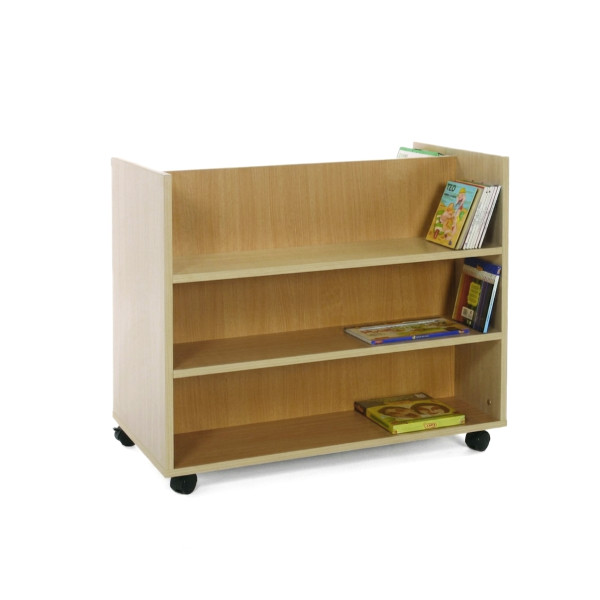 Carro librería doble frontal 90x79x50 cm Haya