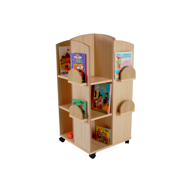 Torre expositora libros 71x119x71 cm Haya