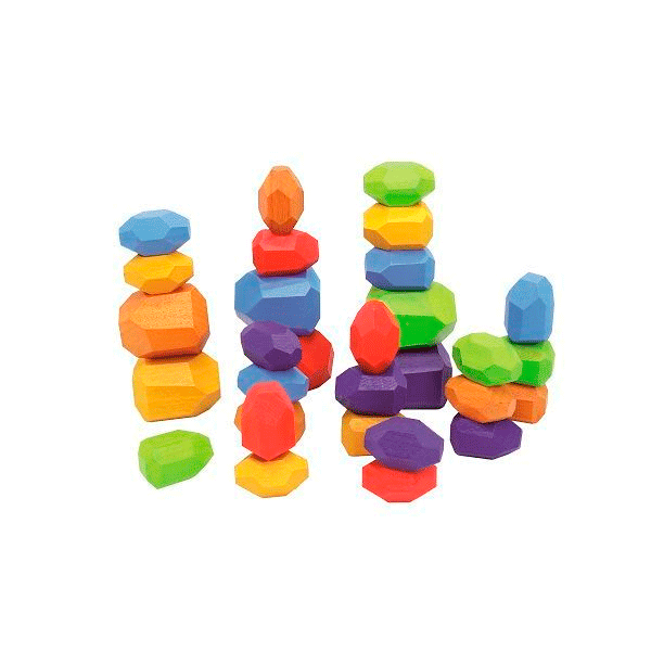 Rocas colores madera. Set 30 u.