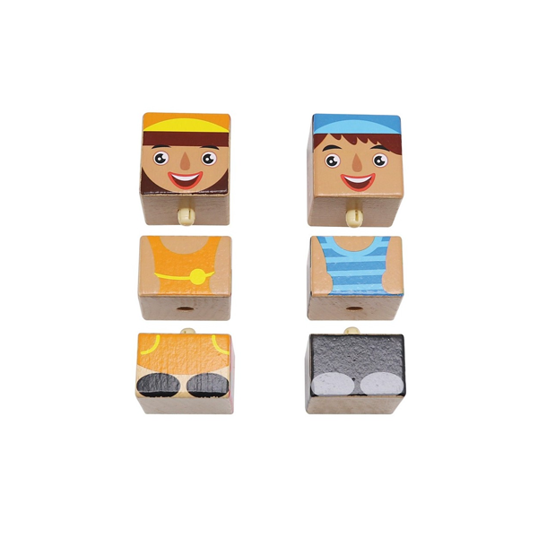 Cubos encajables para hacer personajes