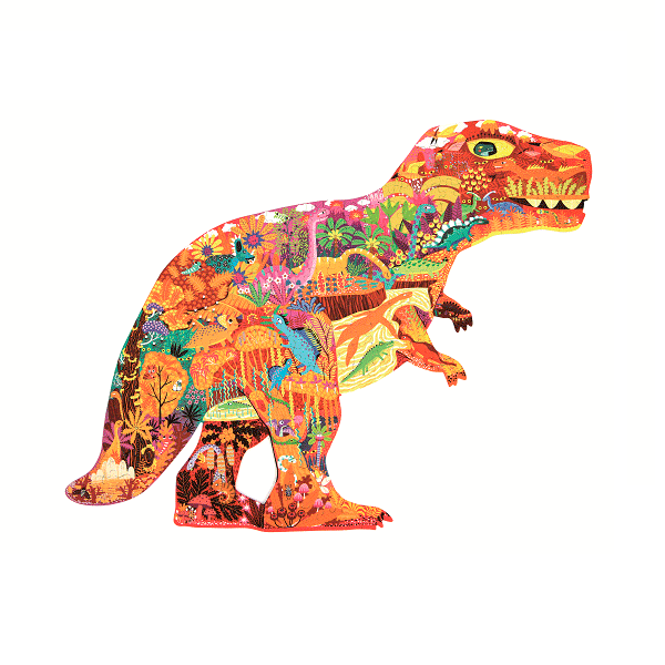 Puzzle dinosaurio grande forma animal Material escolar. oficina