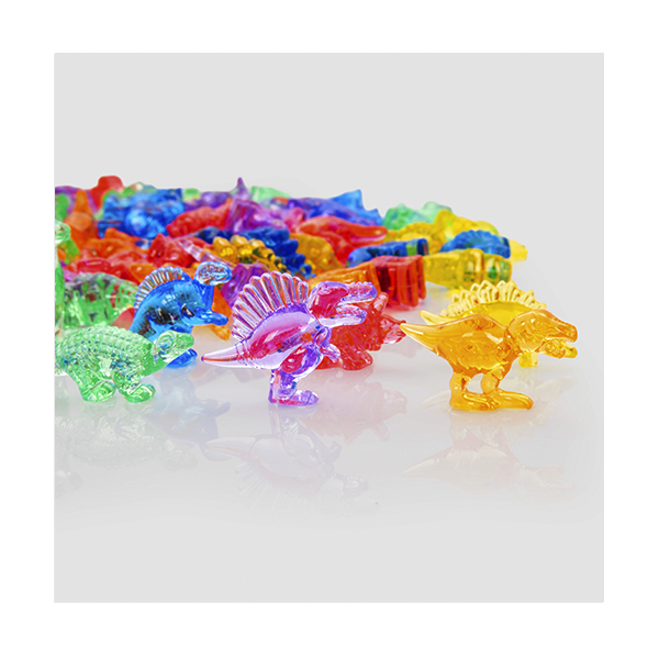 Dinosaurios colores translúcidos