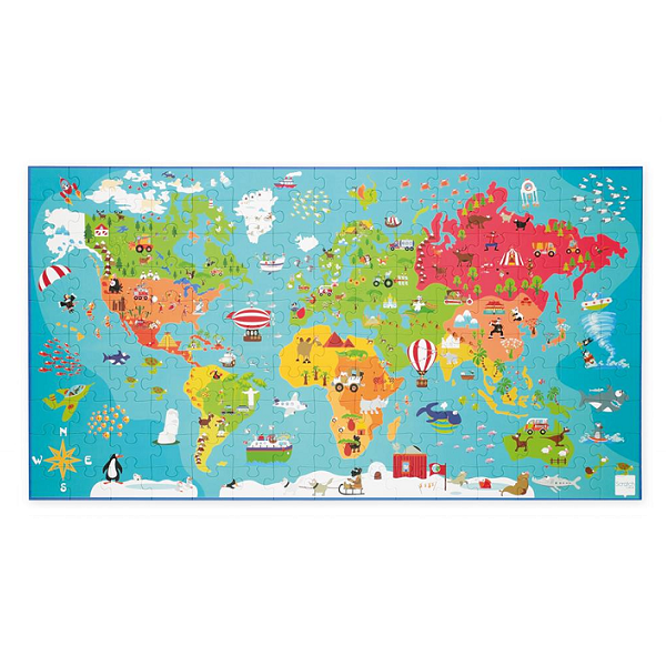 Puzzle world map