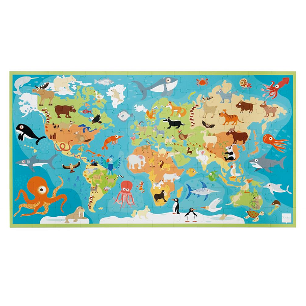 Puzzle animals of the world