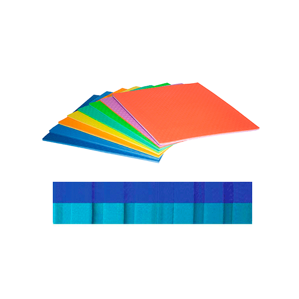 Loseta puzzle esc. Bicol. 100x100x2 cm Azul/Celeste