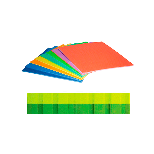 Loseta puzzle esc. Bicol. 100x100x2 cm Pistac./Verde