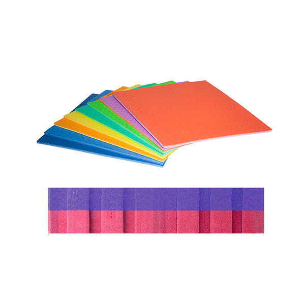 Loseta puzzle esc. Bicol. 100x100x2 cm Lila/Rojo