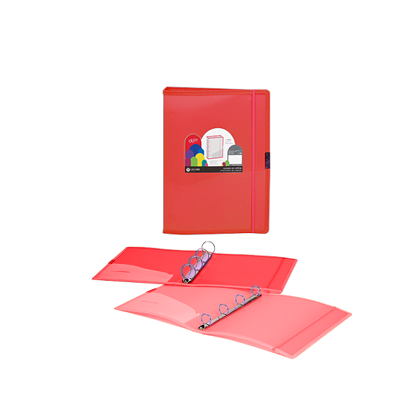 Carpeta pp. Dune 4 anillas 25 mm Rojo