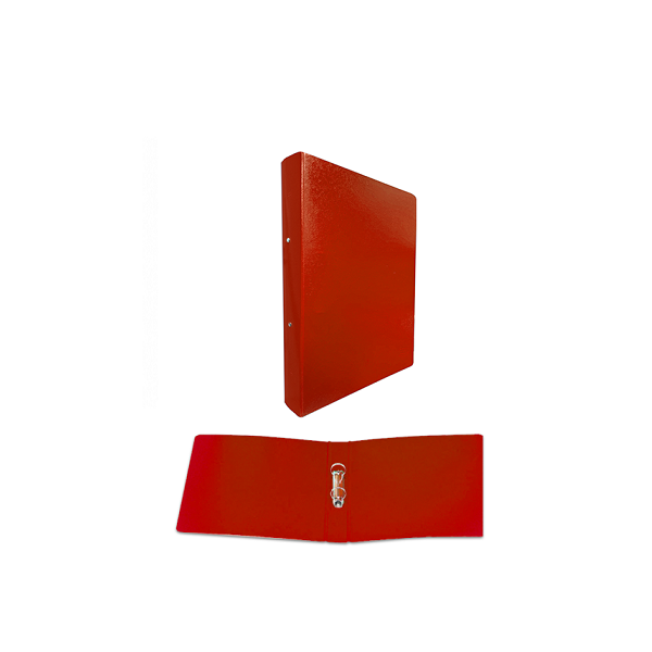 Carpeta cartón 2 anillas 25 mm Roja