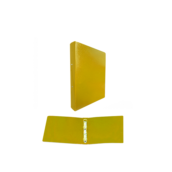 Carpeta cartón 4 anillas 25 mm Amarilla