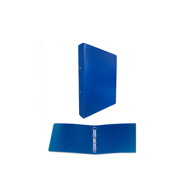 Carpeta cartón 4 anillas 25 mm Azul