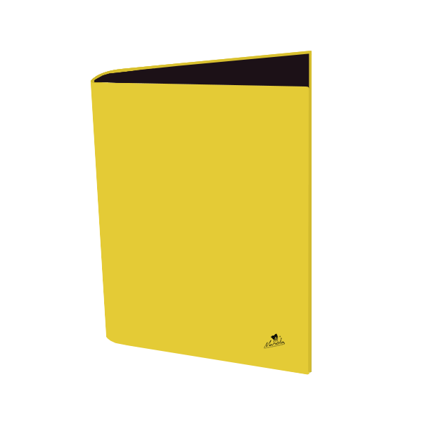 Carpeta 4 anillas 25 mm cartón forrado plast. mate Amarilla