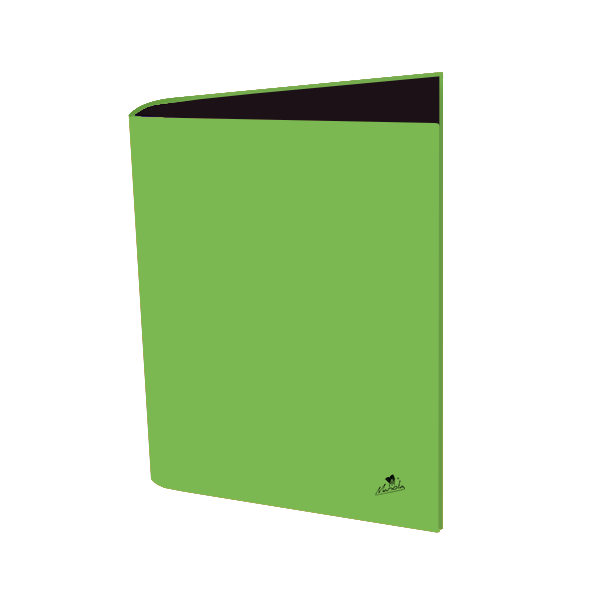Carpeta 4 anillas 25 mm cartón forrado plast. mate Verde