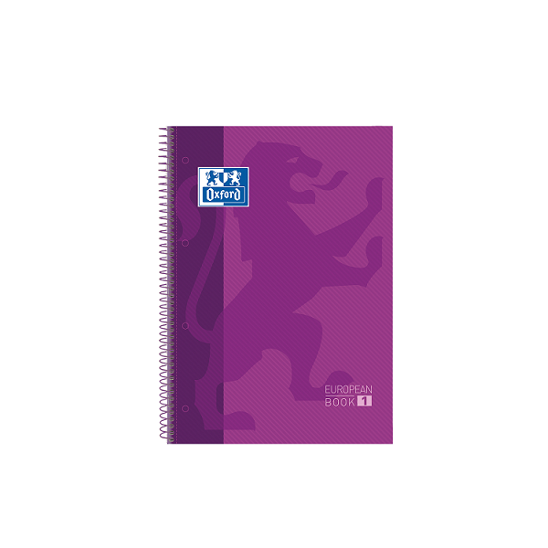 Cuaderno Oxford tapa plást. f° 80 h. 90 g 4x4 Violeta