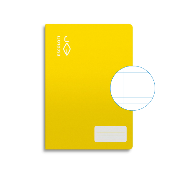 Libreta Escolofi 32 h. 4° horizontal margen Amarillo